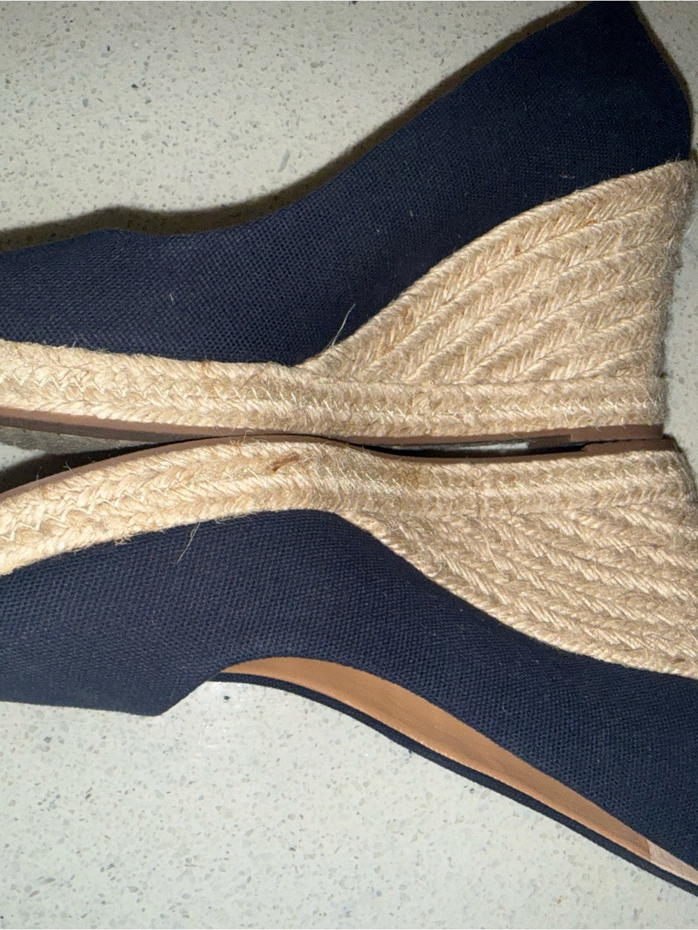 J. Crew Navy Canvas Seville Espadrille Pumps - Picture 6 of 14